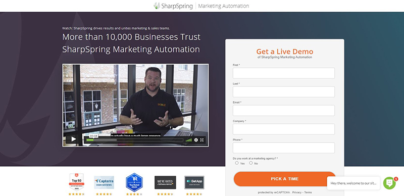 Video landing pages - testimonial