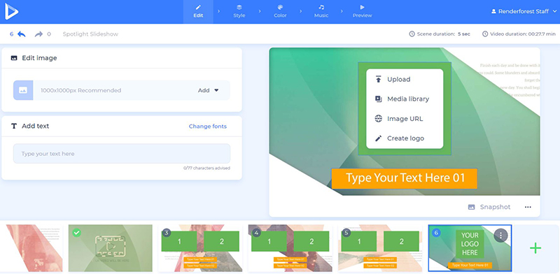 Talk show intro - add logo