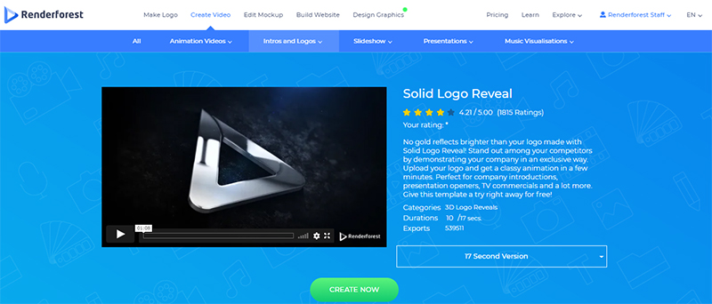 Make movie intro - logo preset