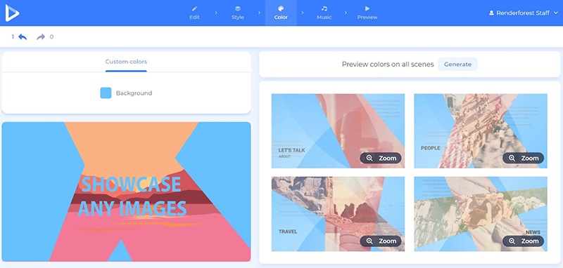 Talk show intro - color