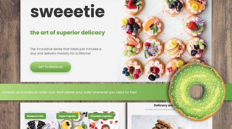 Gourmet Pastry Shop website template