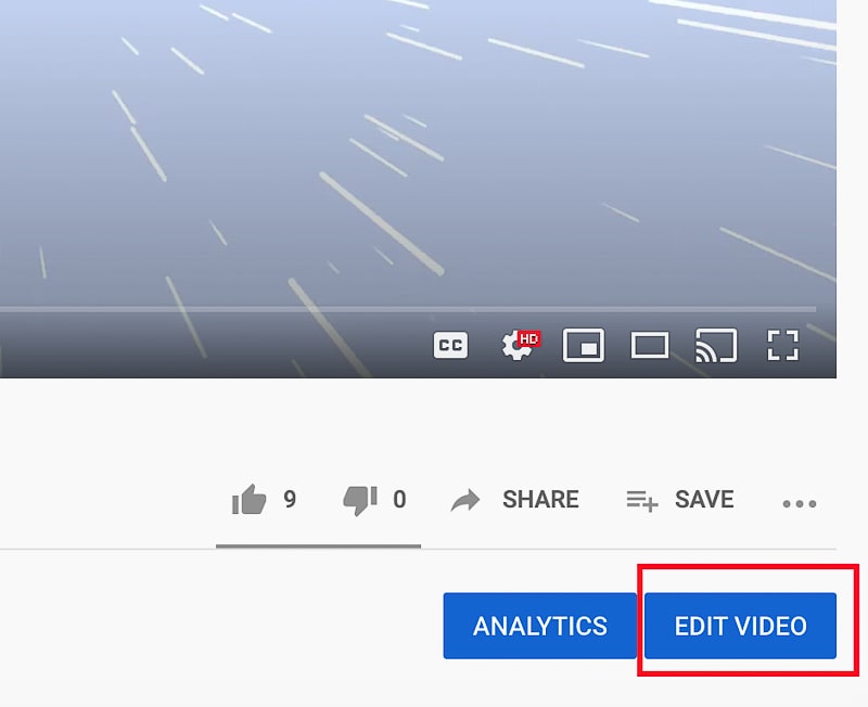 edit youtube video settings