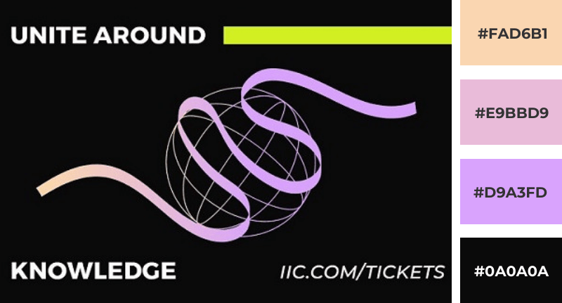 Pastel color palette with high contrast