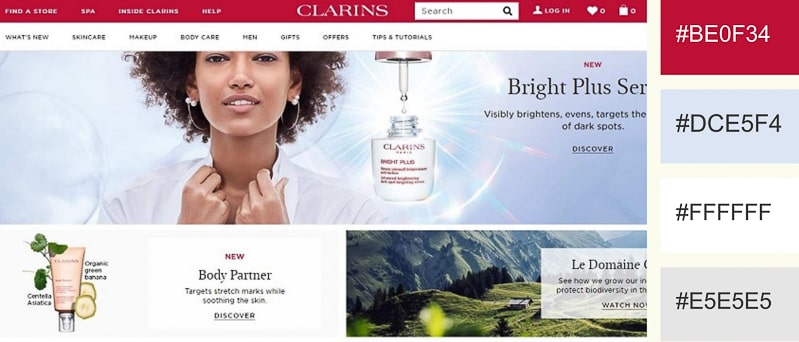 clarins color scheme