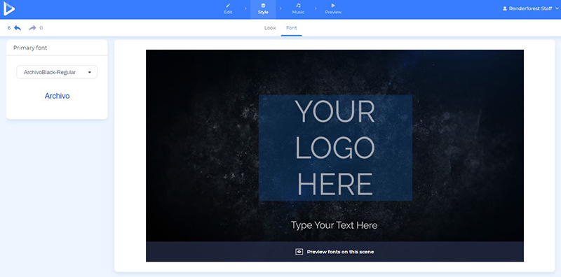 Make movie intro - logo font