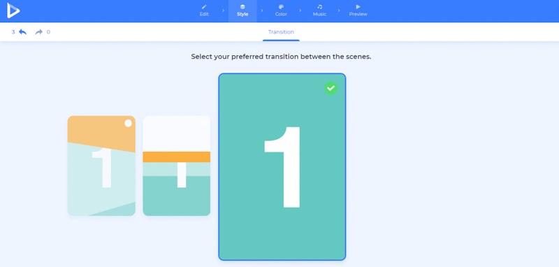 scene transitions video editor
