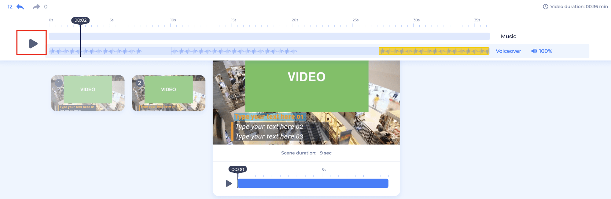 sync voiceover play full video