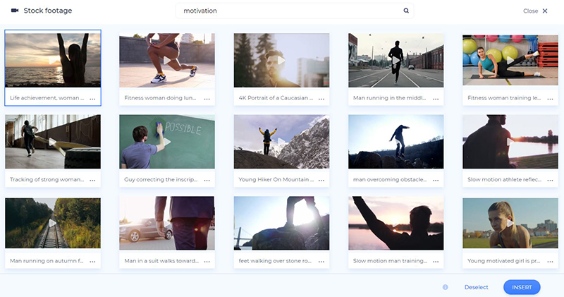 Motivational video tutorial - stock