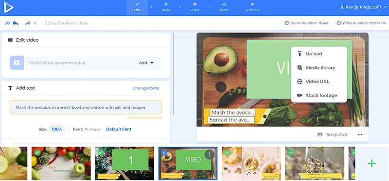Tasty Recipe Videos - add media