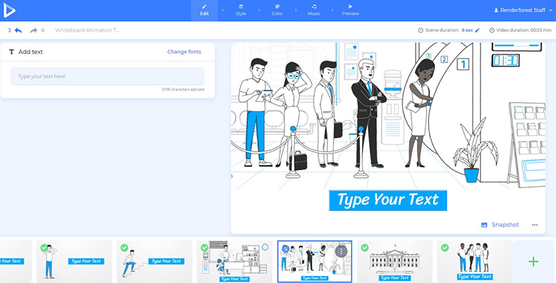 create marketing video storyboard - whiteboard