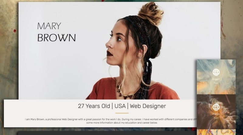 Web Designer CV webiste template