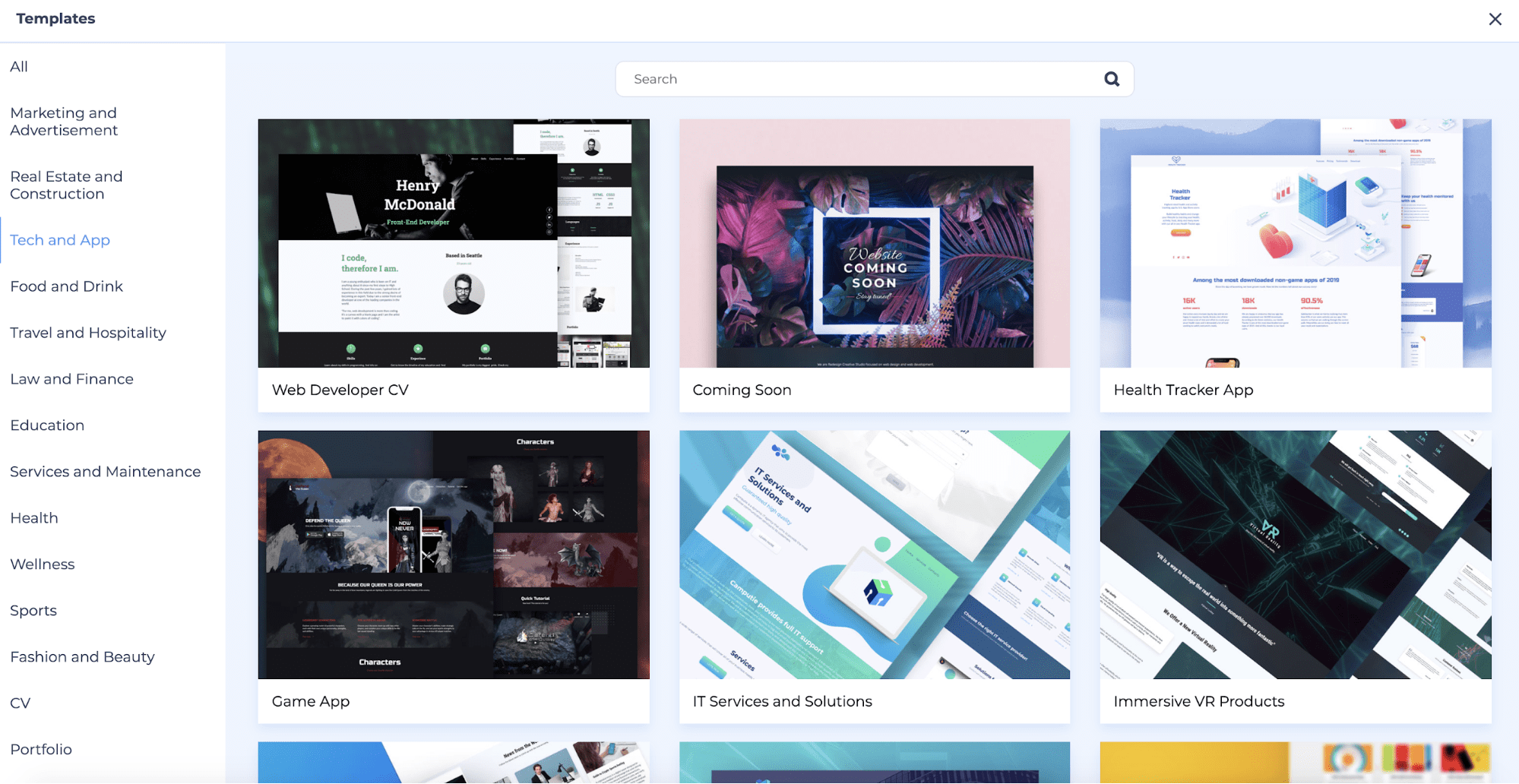 make website with renderforest components