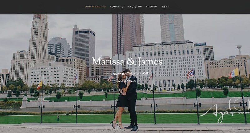 Marissa & James wedding website