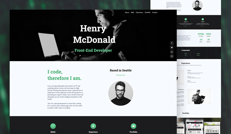 web developer CV Renderforest