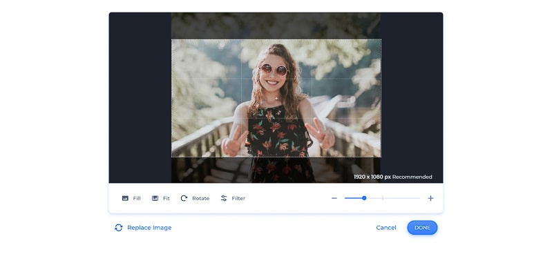 make slideshow crop image
