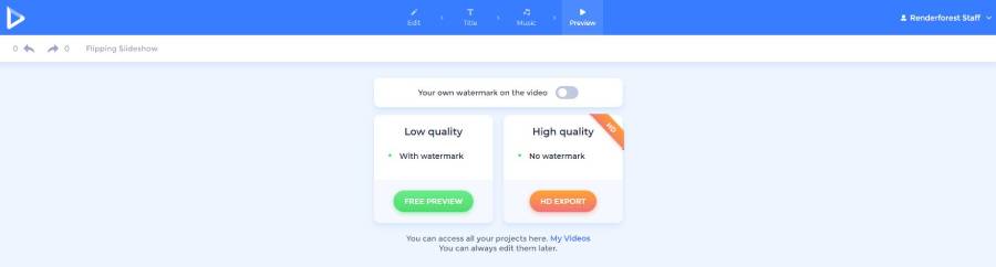 make slideshow preview
