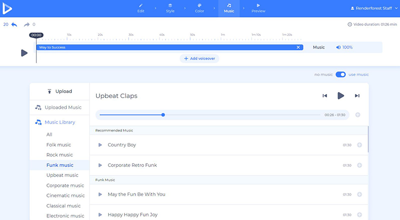 Make Explainer Video - music