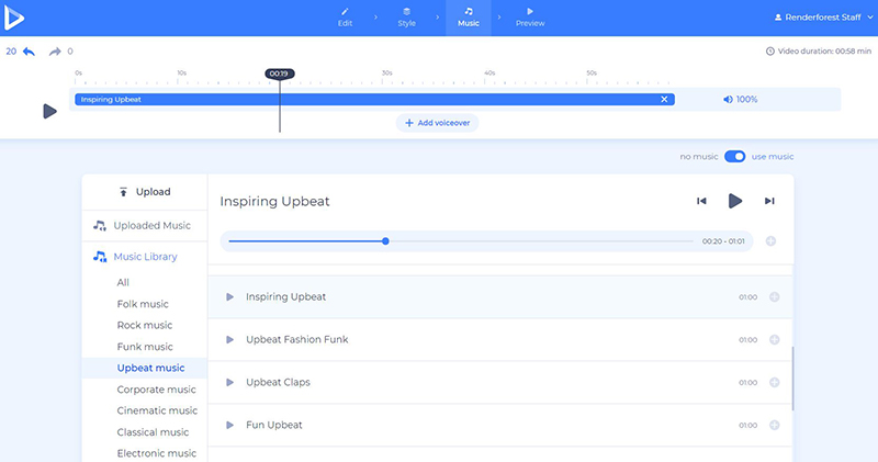 Motivational video tutorial - add music