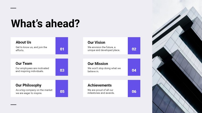 Company story presentation