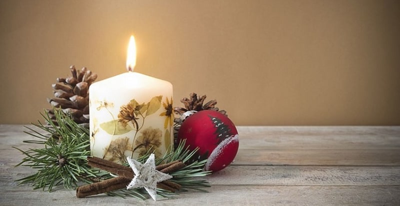 Christmas candle as a gift