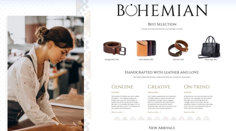 Homemade Accessories website templates