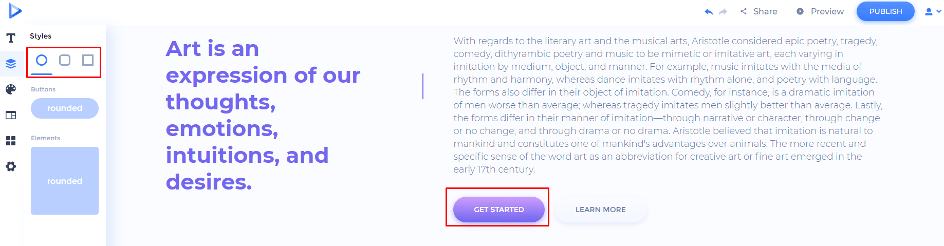 make website with renderforest style