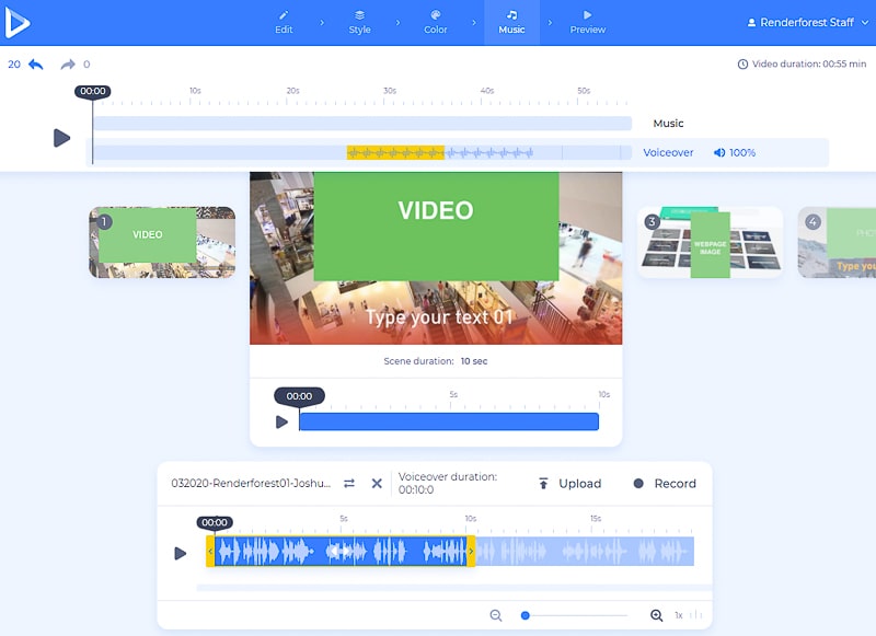 interview videos - add voiceover