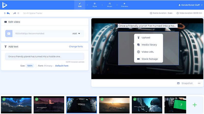 Make movie intro - add media