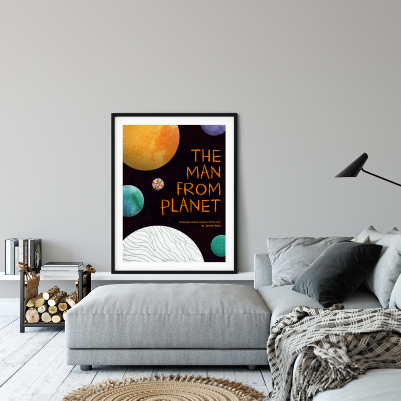 medium poster in interior