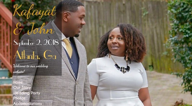 Kafayat & John wedding website