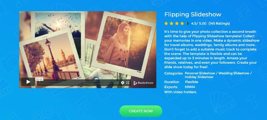 flipping slideshow template