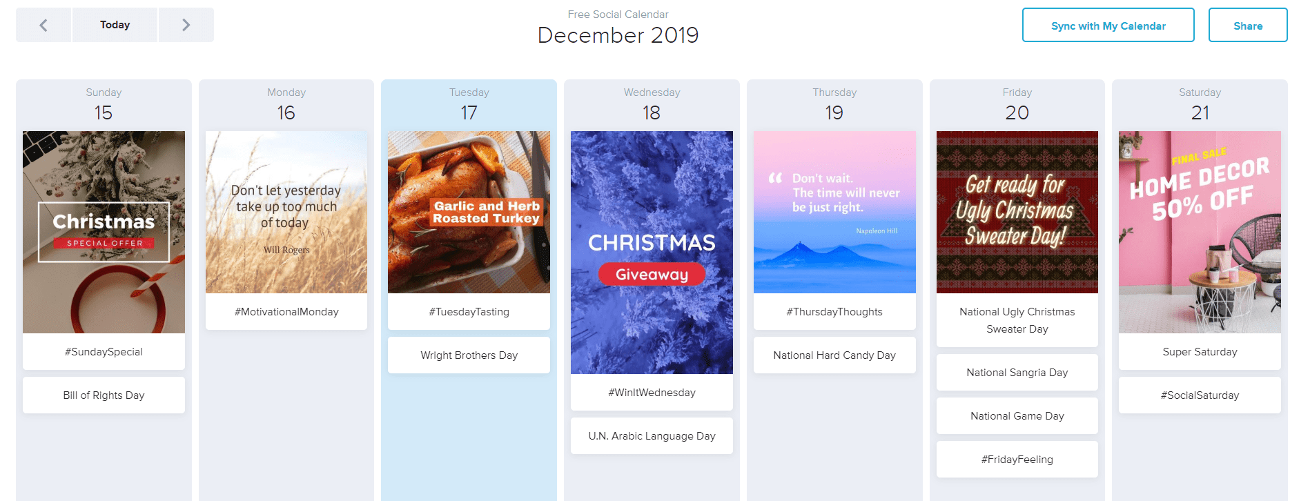 Wave.video content calendar