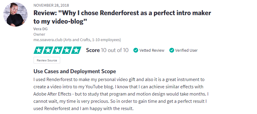 Renderforest reviews