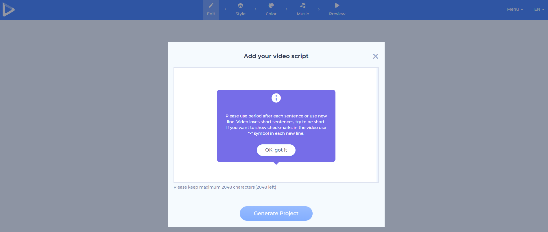 automatied 2d animation creation