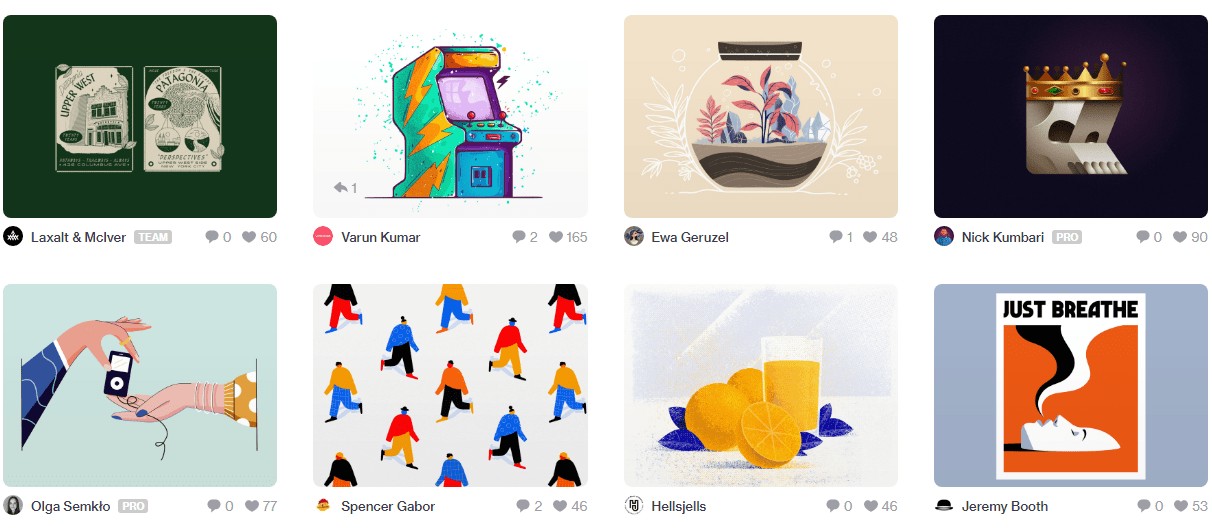 Dribbble illustrations