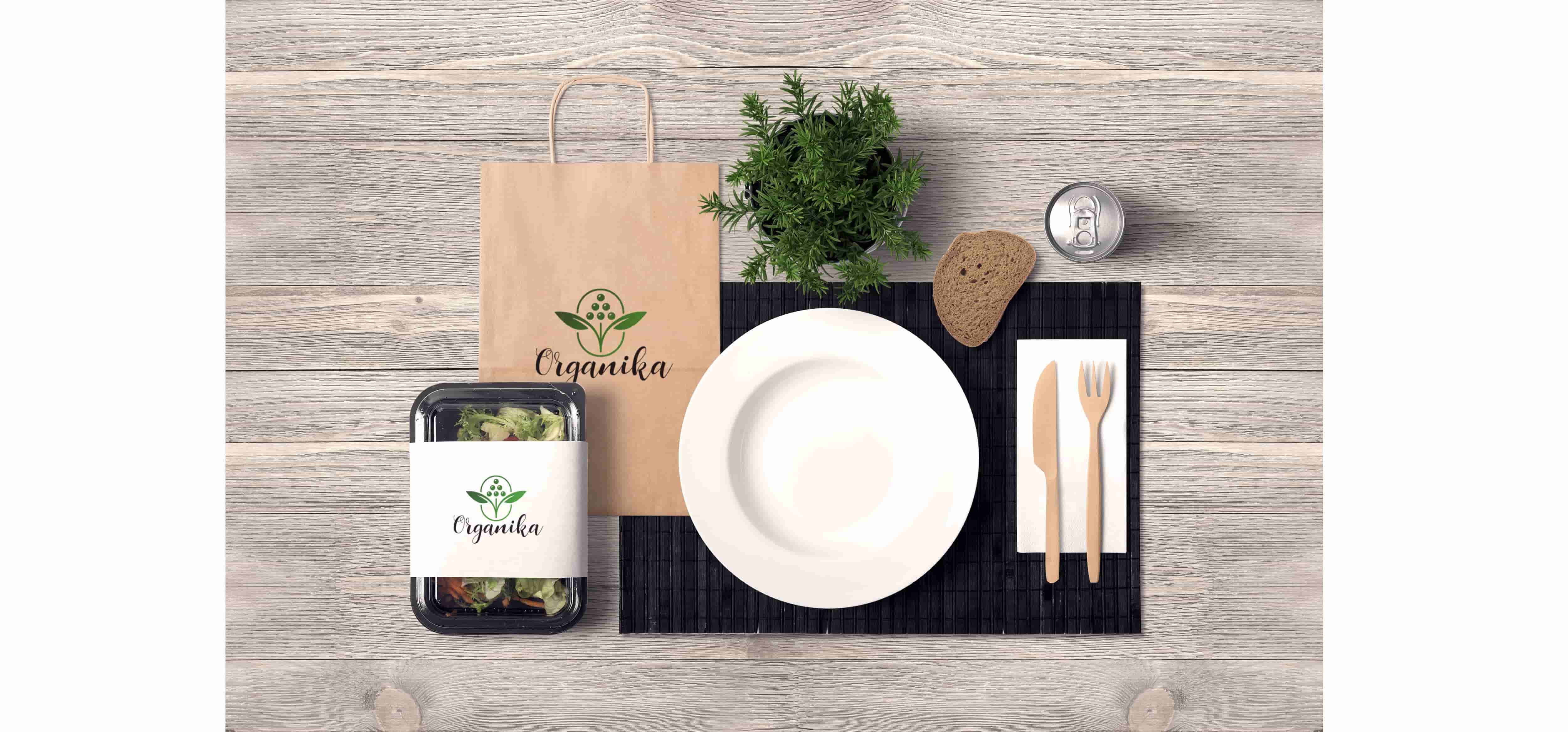 organic brand logo mockup