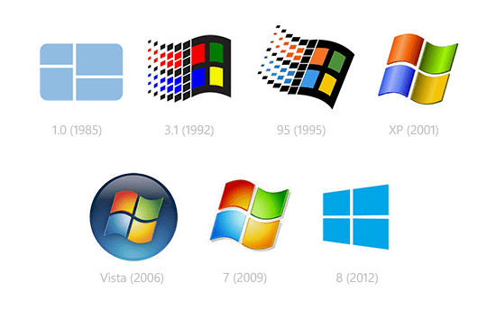 Microsoft Windows logo history