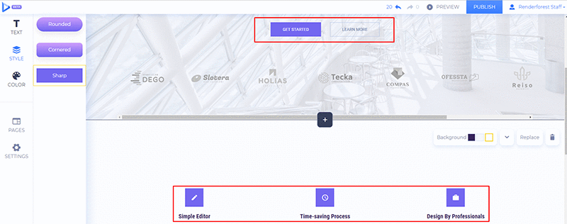 website component style