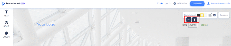 edit website navigation menu