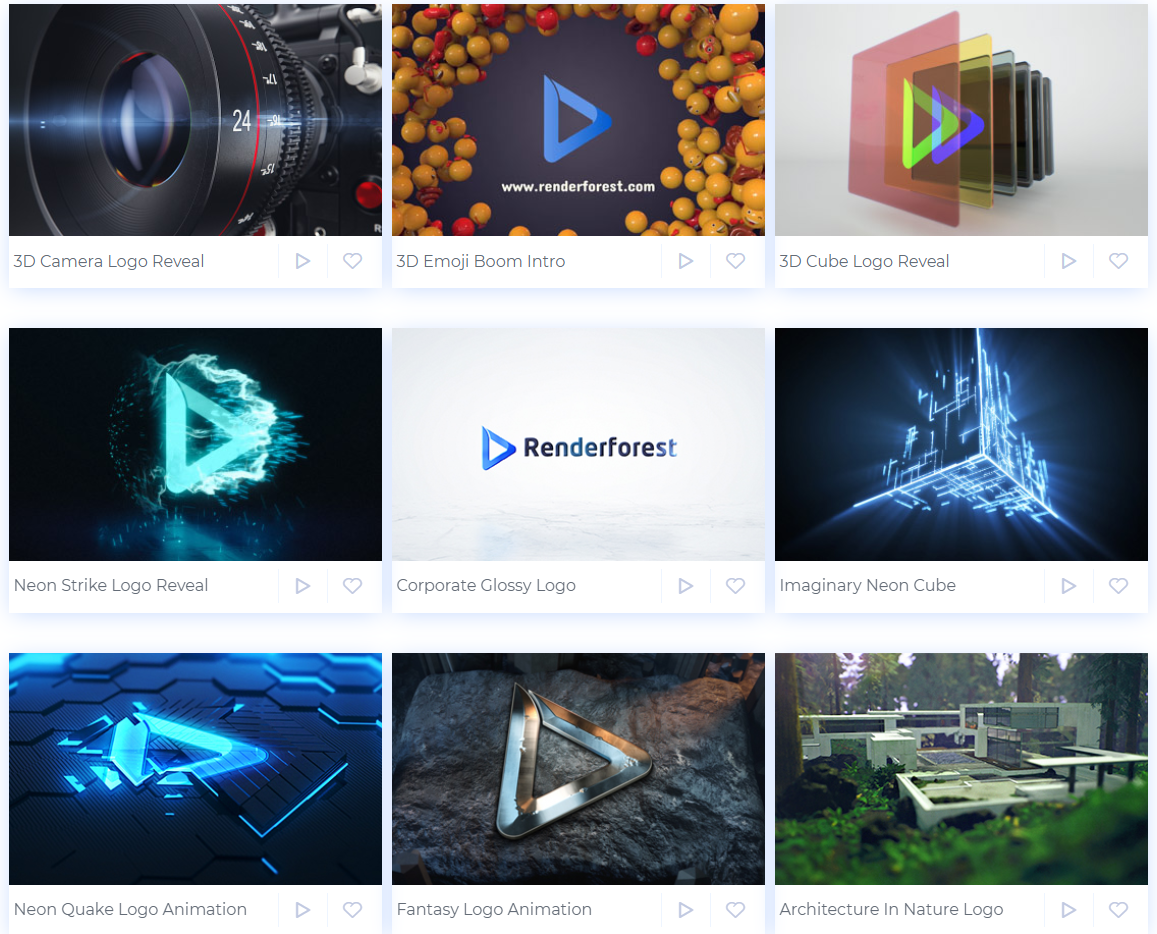 Renderforest Intro Templates