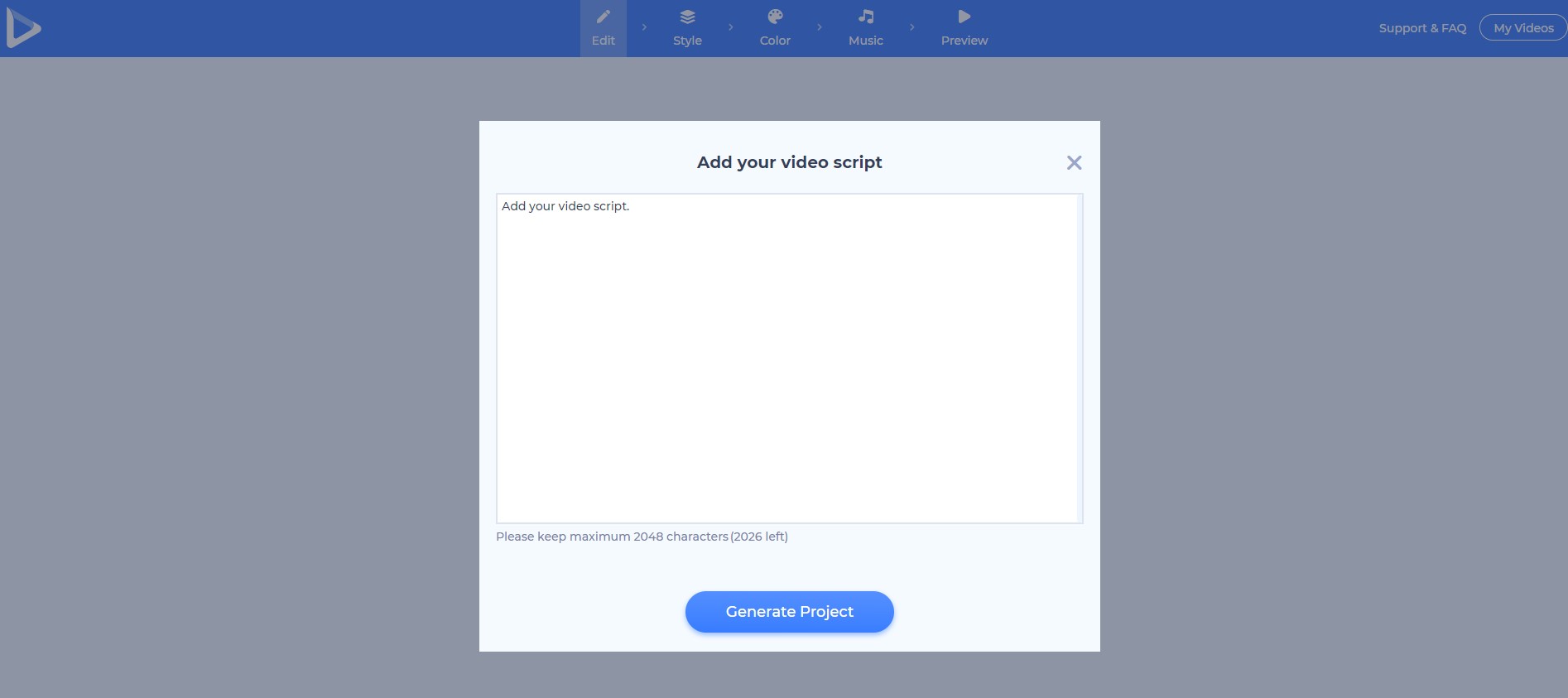 Educational Video Toolkit - Add My Script