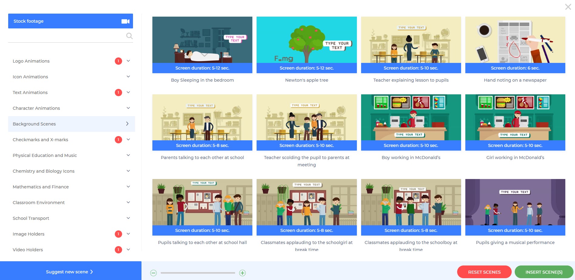 Educational Video Toolkit - Scenes