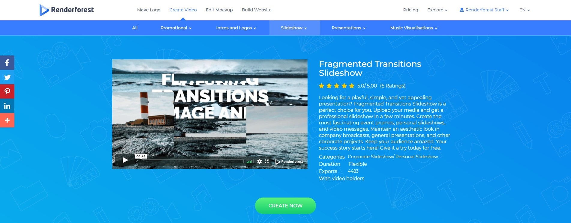 store promo fragmented transitions slideshow