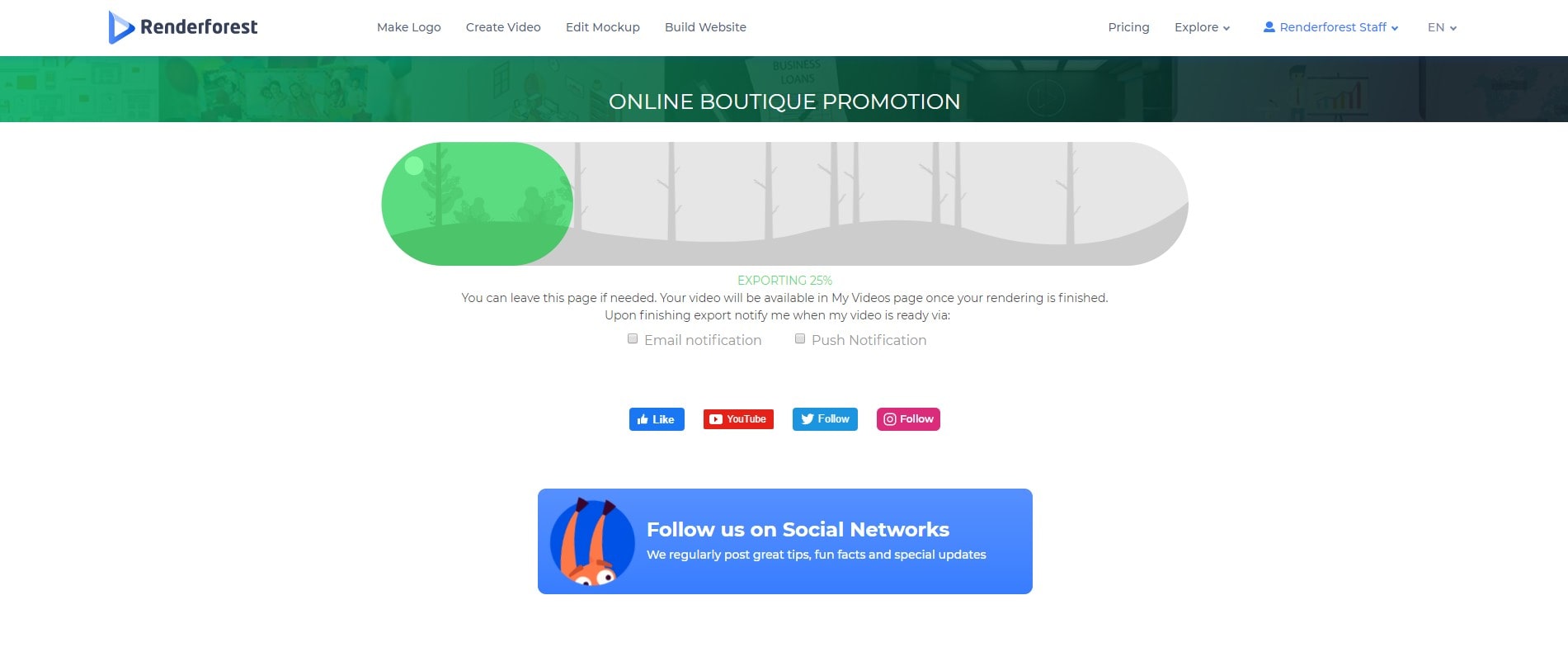 store promo project render