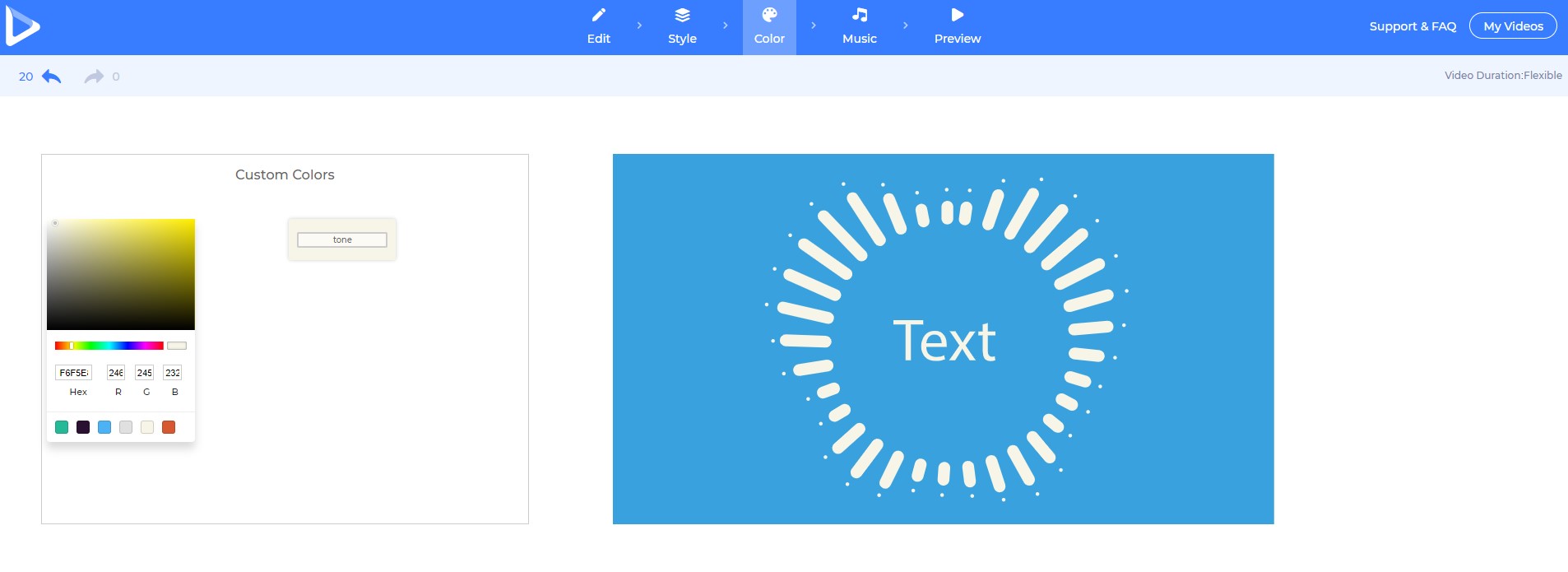 Music Visualization color