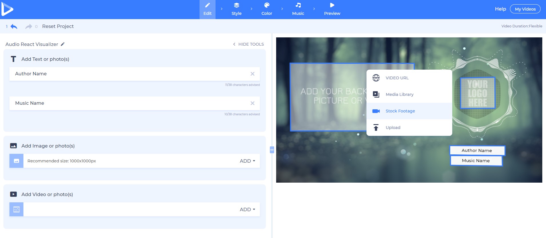 Music Visualization background