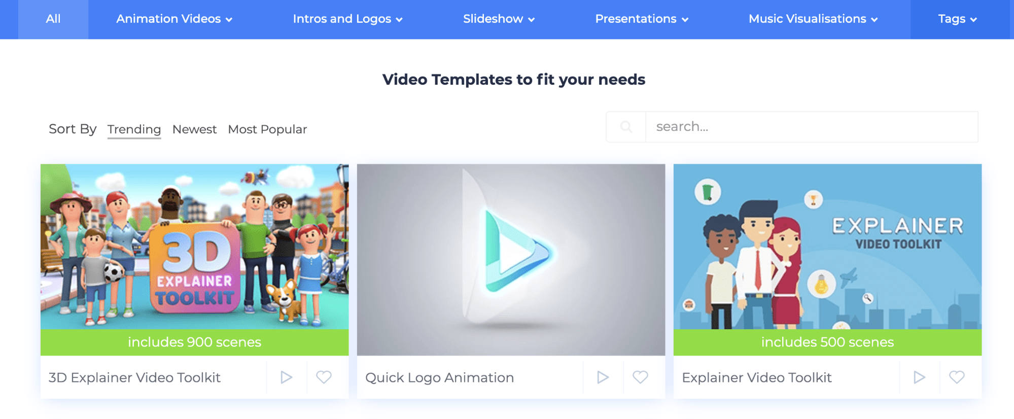 video templates online