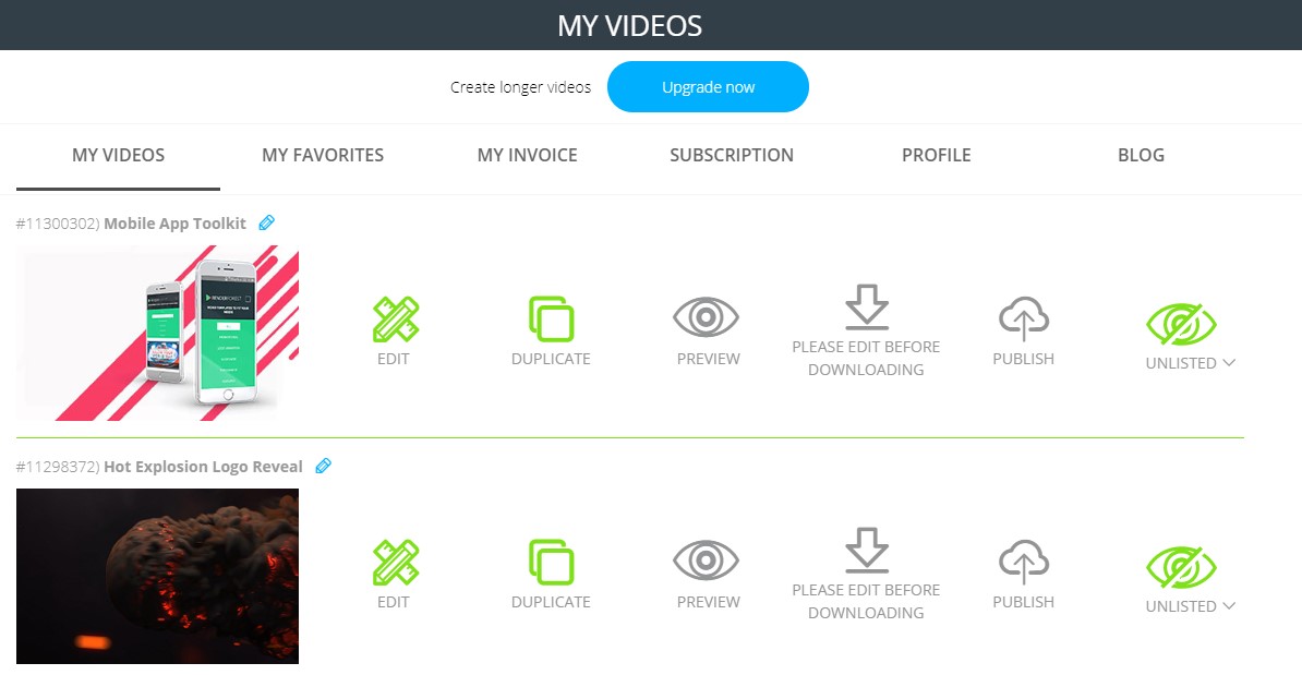 Meus Vídeos Renderforest