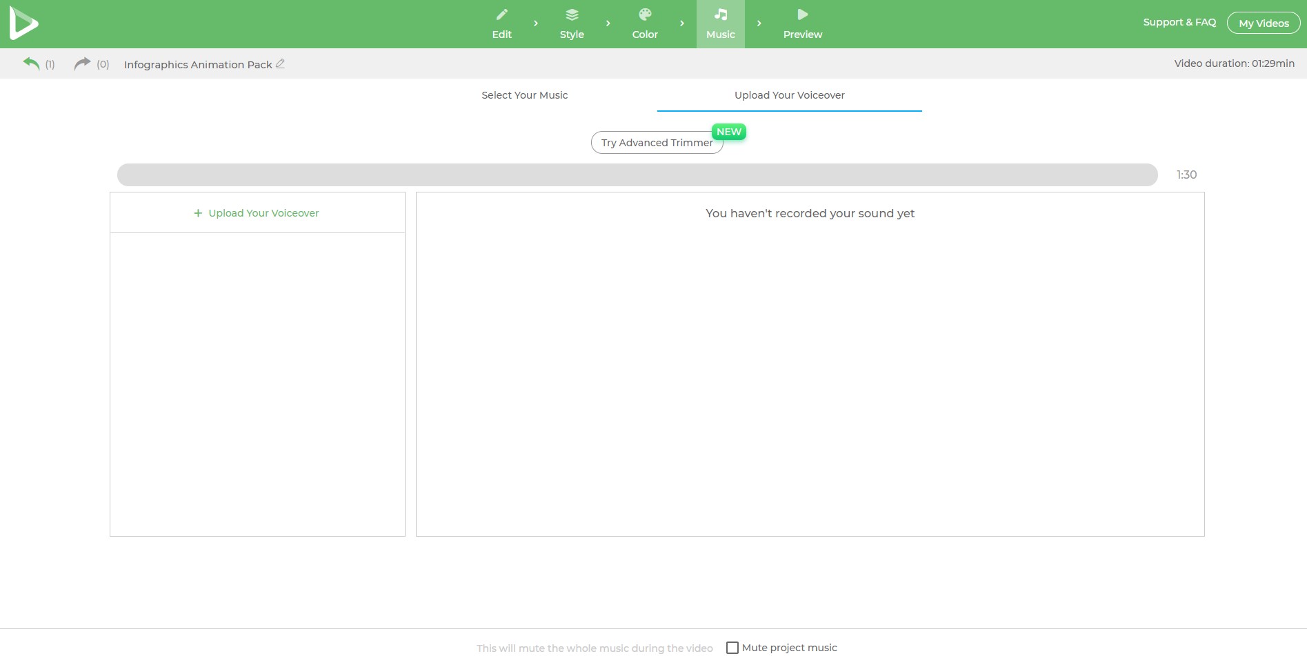 Upload Your Voiceover