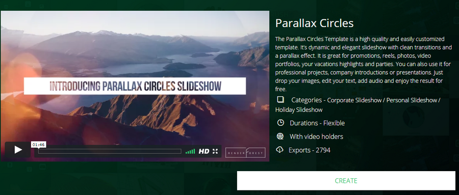 Renderforest Parallax Circles